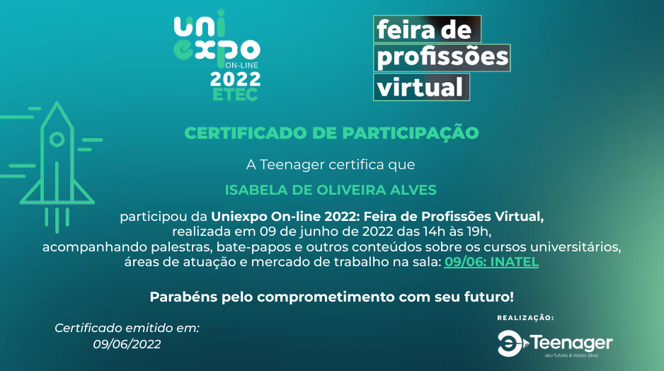 certificado Inatel